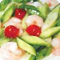 【50】エビとキュウリの塩味炒め, 通常価格950円