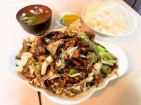 豚キャベツ辛味噌炒め⇒930円, ライス・スープ・漬け物付